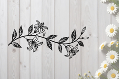 Summer Lilies Branch SVG Product Image 1