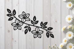 Floral and Leaves Branch SVG Product Image 1