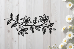 Floral Bouquet Lilies Leaves SVG Product Image 1