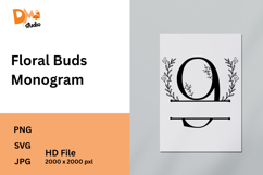 Floral Buds Monogram Product Image 1