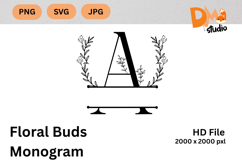 Floral Buds Monogram Product Image 1