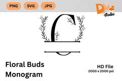 Floral Buds Monogram Product Image 1