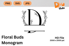 Floral Buds Monogram Product Image 1