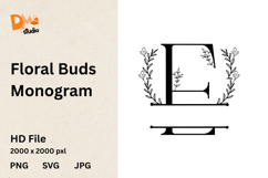Floral Buds Monogram Product Image 1