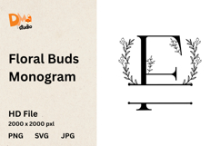 Floral Buds Monogram Product Image 1