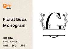 Floral Buds Monogram Product Image 1