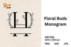 Floral Buds Monogram Product Image 1