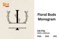 Floral Buds Monogram Product Image 1