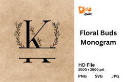 Floral Buds Monogram Product Image 1
