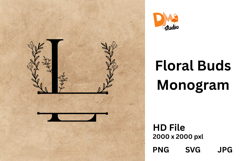 Floral Buds Monogram Product Image 1