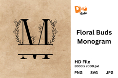 Floral Buds Monogram Product Image 1