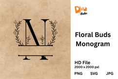 Floral Buds Monogram Product Image 1