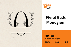 Floral Buds Monogram Product Image 1