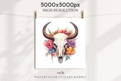 Floral Bull Skull Flowers Clipart PNG Scrapbooking Nursery Art Watercolor Transparent wedding invitation shirt designs sublimation printable bloom architecture  watercolor floral bull skull flowers clipart, sublimation nursery, wedding invitation