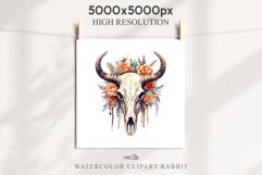 Floral Bull Skull Flowers Clipart PNG Scrapbooking Nursery Art Watercolor Transparent wedding invitation shirt designs sublimation printable bloom architecture  watercolor floral bull skull flowers clipart, sublimation nursery, wedding invitation