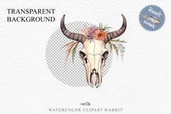 Floral Bull Skull Flowers Clipart PNG Scrapbooking Nursery Art Watercolor Transparent wedding invitation shirt designs sublimation printable bloom architecture  watercolor floral bull skull flowers clipart, sublimation nursery, wedding invitation