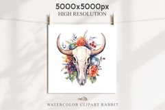 Floral Bull Skull Flowers Clipart PNG Scrapbooking Nursery Art Watercolor Transparent wedding invitation shirt designs sublimation printable bloom architecture  watercolor floral bull skull flowers clipart, sublimation nursery, wedding invitation