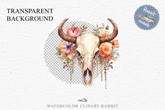 Floral Bull Skull Flowers Clipart PNG Scrapbooking Nursery Art Watercolor Transparent wedding invitation shirt designs sublimation printable bloom architecture  watercolor floral bull skull flowers clipart, sublimation nursery, wedding invitation