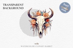 Floral Bull Skull Flowers Clipart PNG Scrapbooking Nursery Art Watercolor Transparent wedding invitation shirt designs sublimation printable bloom architecture  watercolor floral bull skull flowers clipart, sublimation nursery, wedding invitation