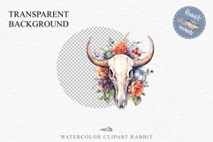 Floral Bull Skull Flowers Clipart PNG Scrapbooking Nursery Art Watercolor Transparent wedding invitation shirt designs sublimation printable bloom architecture  watercolor floral bull skull flowers clipart, sublimation nursery, wedding invitation