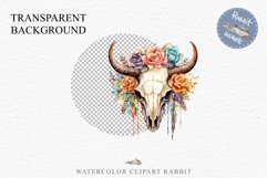 Floral Bull Skull Flowers Clipart PNG Scrapbooking Nursery Art Watercolor Transparent wedding invitation shirt designs sublimation printable bloom architecture  watercolor floral bull skull flowers clipart, sublimation nursery, wedding invitation