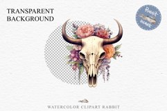 Floral Bull Skull Flowers Clipart PNG Scrapbooking Nursery Art Watercolor Transparent wedding invitation shirt designs sublimation printable bloom architecture  watercolor floral bull skull flowers clipart, sublimation nursery, wedding invitation