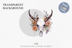 Floral Bull Skull Flowers Clipart PNG Scrapbooking Nursery Art Watercolor Transparent wedding invitation shirt designs sublimation printable bloom architecture  watercolor floral bull skull flowers clipart, sublimation nursery, wedding invitation