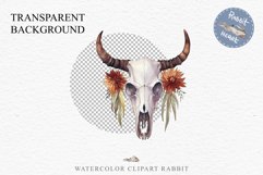 Floral Bull Skull Flowers Clipart PNG Scrapbooking Nursery Art Watercolor Transparent wedding invitation shirt designs sublimation printable bloom architecture  watercolor floral bull skull flowers clipart, sublimation nursery, wedding invitation