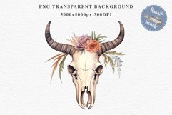 Floral Bull Skull Flowers Clipart PNG Scrapbooking Nursery Art Watercolor Transparent wedding invitation shirt designs sublimation printable bloom architecture  watercolor floral bull skull flowers clipart, sublimation nursery, wedding invitation