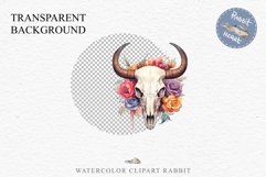 Floral Bull Skull Flowers Clipart PNG Scrapbooking Nursery Art Watercolor Transparent wedding invitation shirt designs sublimation printable bloom architecture  watercolor floral bull skull flowers clipart, sublimation nursery, wedding invitation
