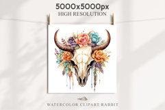 Floral Bull Skull Flowers Clipart PNG Scrapbooking Nursery Art Watercolor Transparent wedding invitation shirt designs sublimation printable bloom architecture  watercolor floral bull skull flowers clipart, sublimation nursery, wedding invitation
