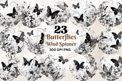 Floral Butterflies Wind Spinner Bundle Product Image 1