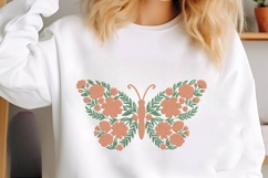 Floral Butterfly Embroidery Design Product Image 3