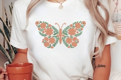 Floral Butterfly Embroidery Design Product Image 2