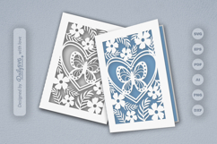 Floral Butterfly Greeting Card SVG Product Image 2