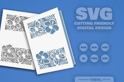 Floral Butterfly Greeting Card SVG Product Image 2