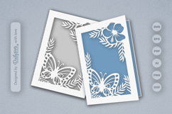 Floral Butterfly Greeting Card SVG Product Image 2