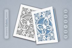 Floral Butterfly Greeting Card SVG Product Image 2
