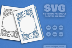 Floral Butterfly Greeting Card SVG Product Image 2