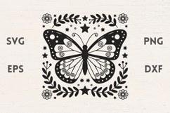 Detailed Butterfly illustration with flowers Product Image 1