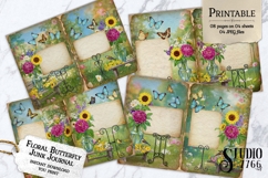 Floral Butterfly Junk Journal Pages Product Image 1