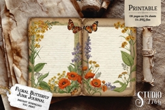 Floral Butterfly Junk Journal Pages Product Image 2