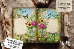 Floral Butterfly Junk Journal Pages Product Image 2