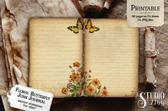 Floral Butterfly Junk Journal Pages Product Image 3