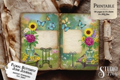 Floral Butterfly Junk Journal Pages Product Image 3