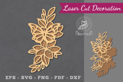 Floral Butterfly Laser Cut Decoration Product Image 1