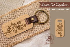 Floral Butterfly Laser Cut Keychain Product Image 1