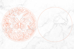Floral Butterfly Laser Cut SVG Product Image 3