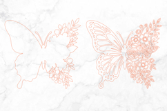Floral Butterfly Laser Cut SVG Design Product Image 3