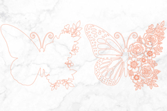 Floral Butterfly Laser Cut SVG Design Product Image 3